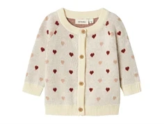 Lil Atelier turtledove heart strik cardigan